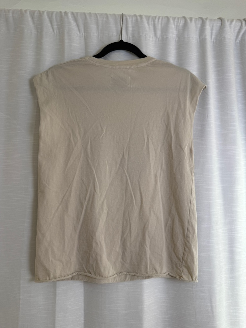 Zadig & Voltaire Studded Panther Graphic Beige Embellished Muscle Tee | Size S - Picture 11 of 11